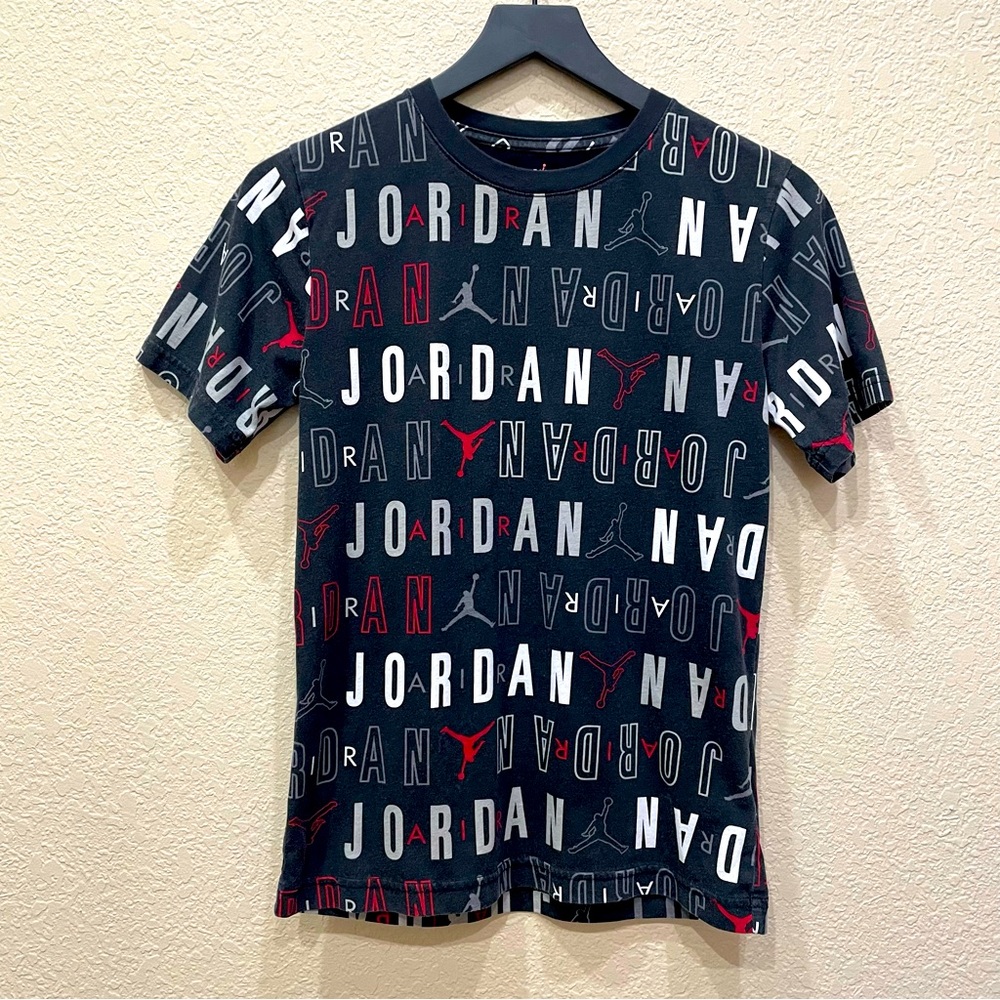 Jordan Jumpman Allocer Print Air Jordan Boy Logo T-Shirt Size Large